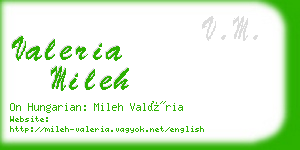 valeria mileh business card